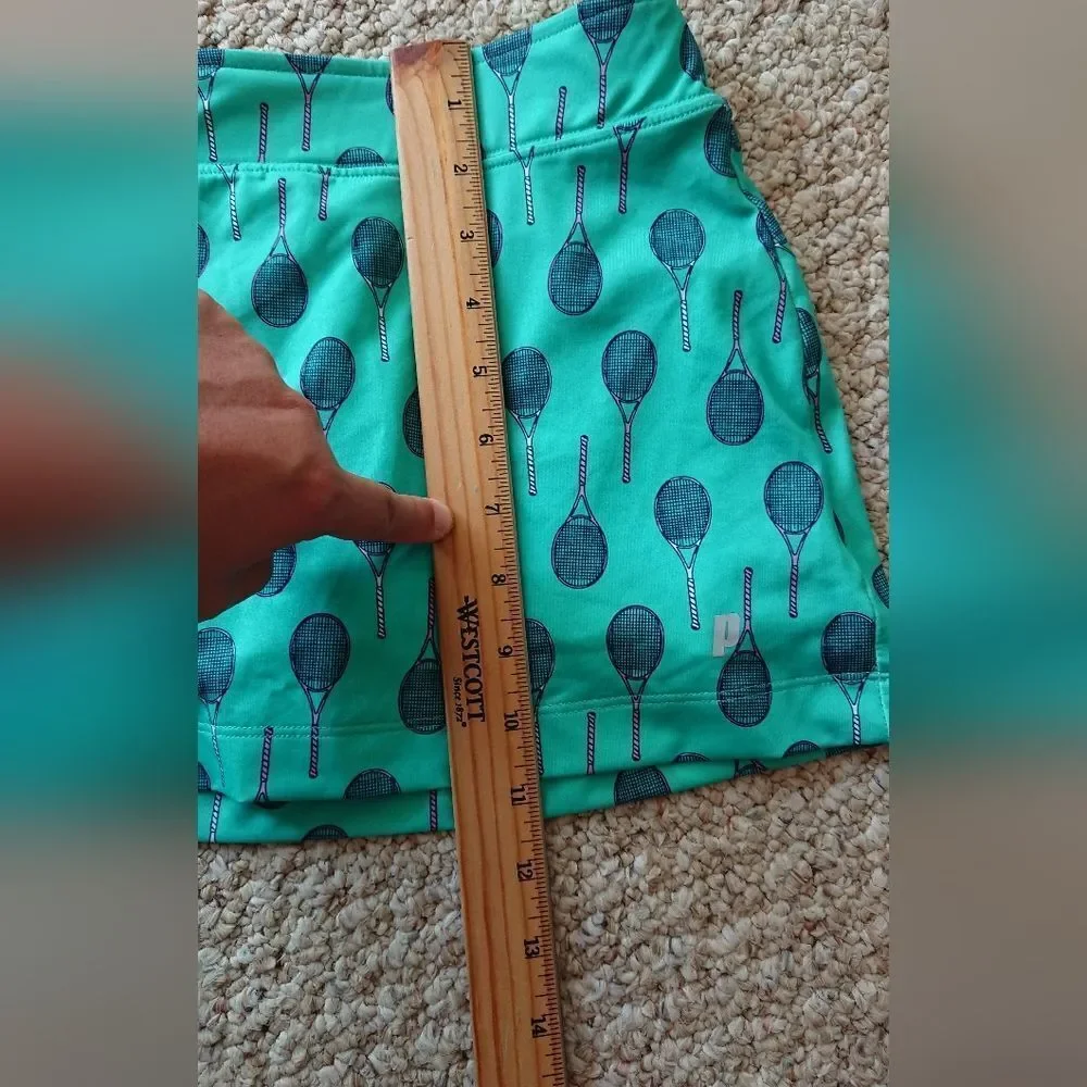 Prince Match Core Knit Tennis Racket Print Skort size M